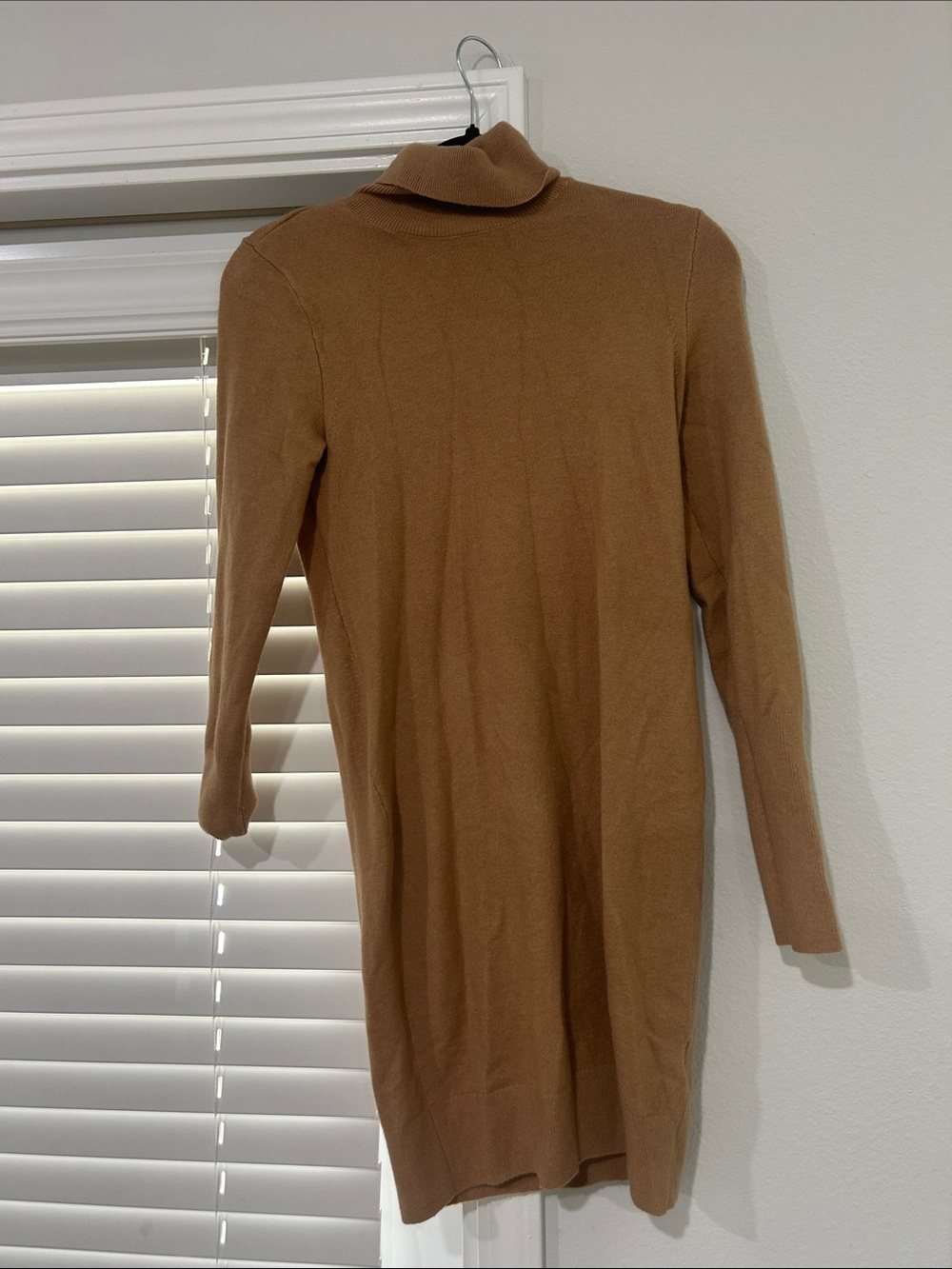 Express tan sweater dress, turtleneck. Size XS